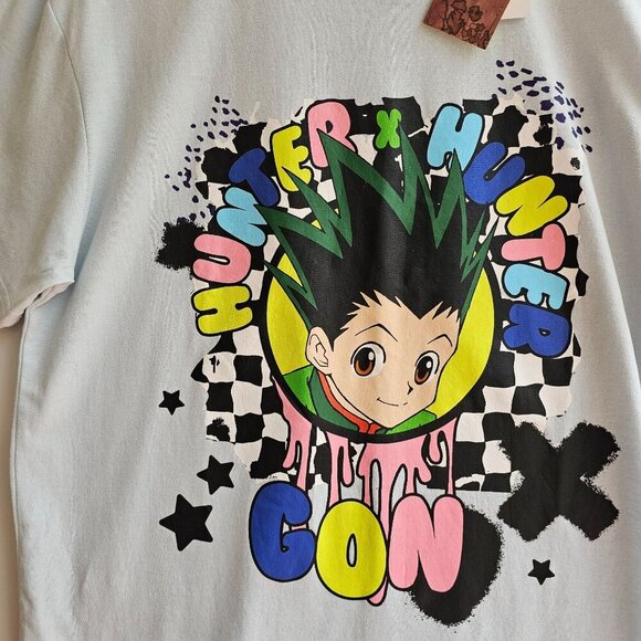 NWT Hunter X Hunter Gon Graphic T-Shirt Light Blue Mens Casual Tee, Size Medium - Picture 7 of 10
